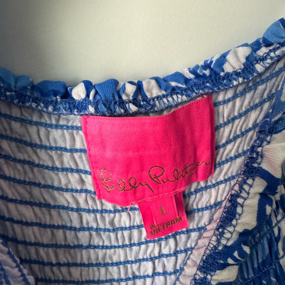 Lilly Pulitzer Blue and White Romper - Picture 4 of 5